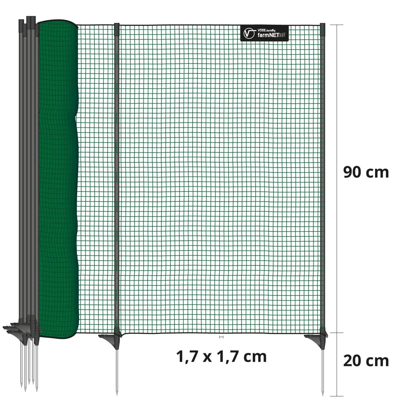 VOSS.farming Classic rete giardino 25m 90cm non elettrificabile