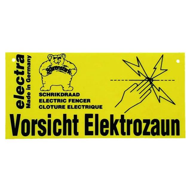 Electra cartello avviso elettrico multilingua per recinto pascolo