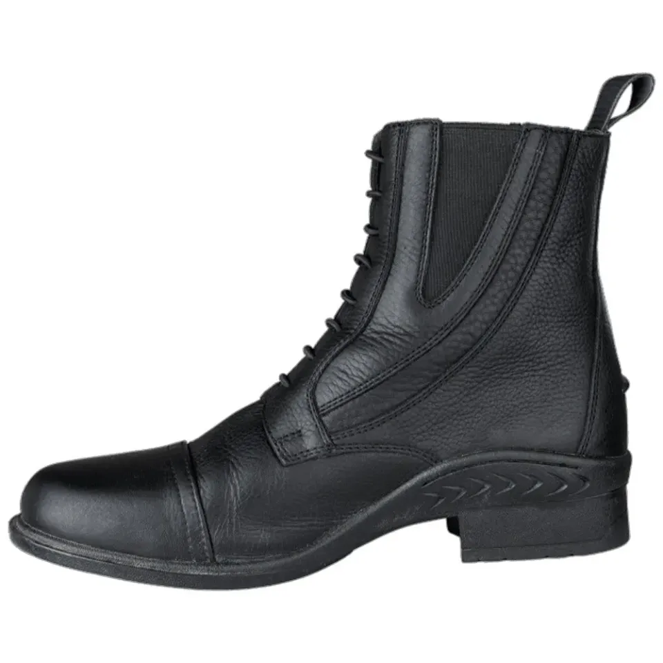 Newcastle Jodhpur Lace stivali equitazione pelle neri