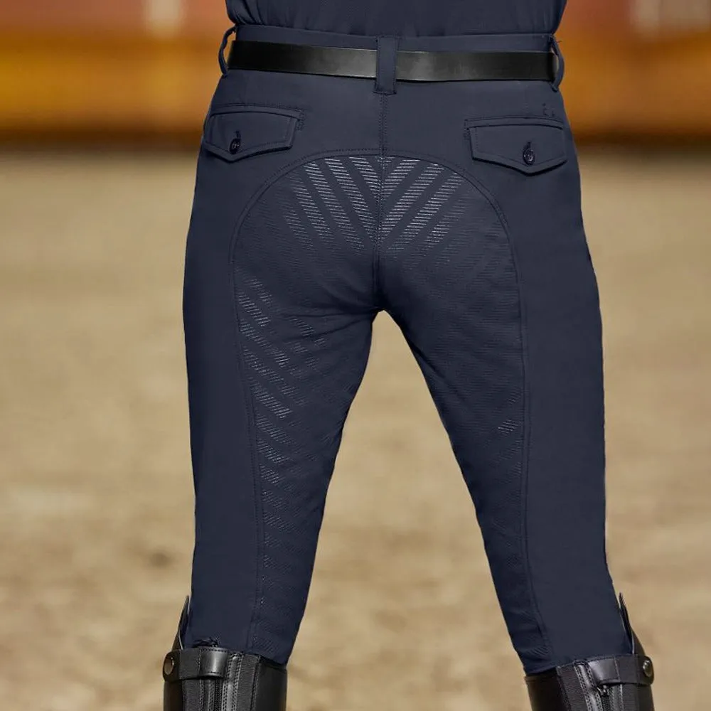 E.L.T. Marc pantaloni equitazione uomo neri silicone