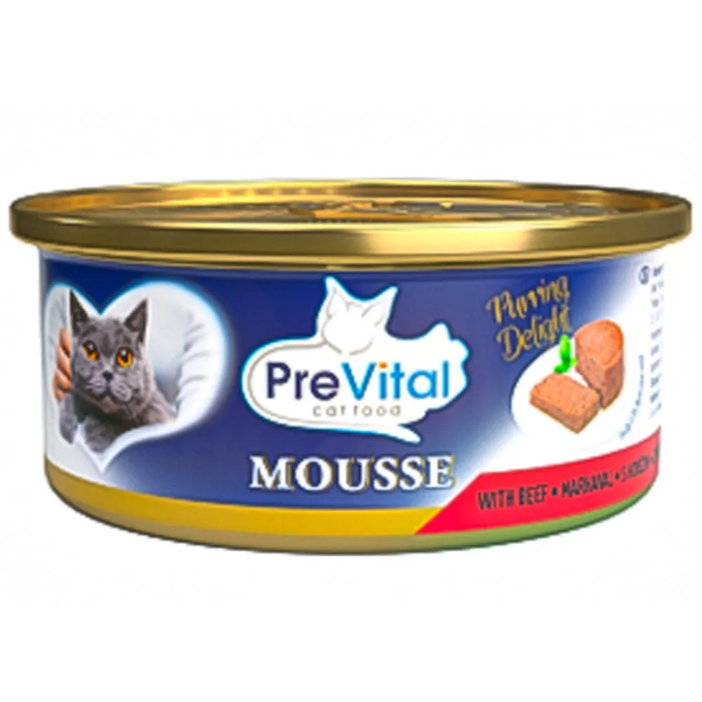 Prevital Mousse Gatto Adulti Manzo 85 g senza cereali