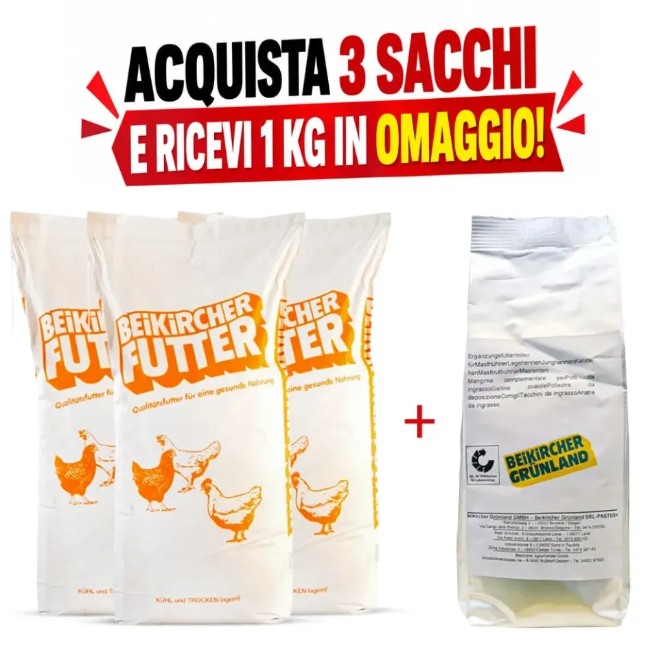 Beikircher Mangime Farina Ovaiole 30 kg sfarinato proteico