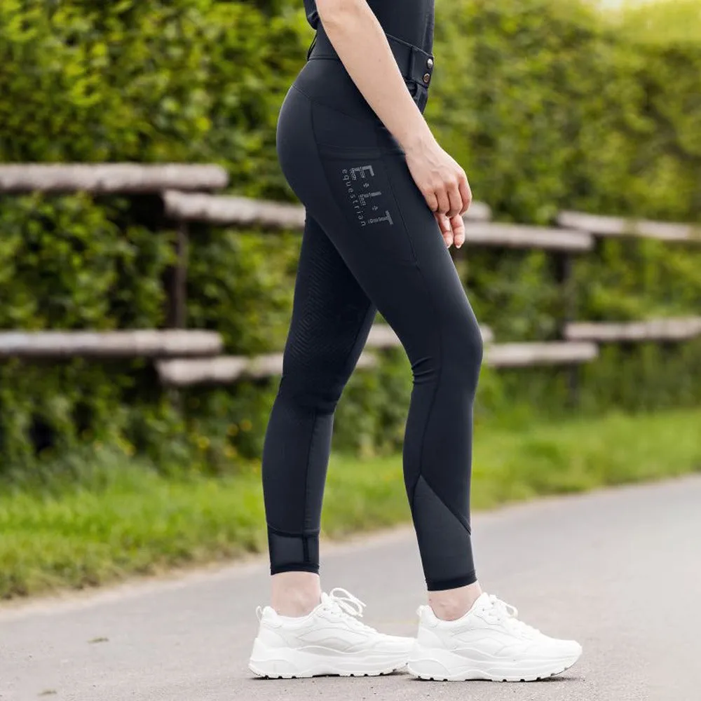 E.L.T. Pam pantaloni equitazione donna neri grip silicone