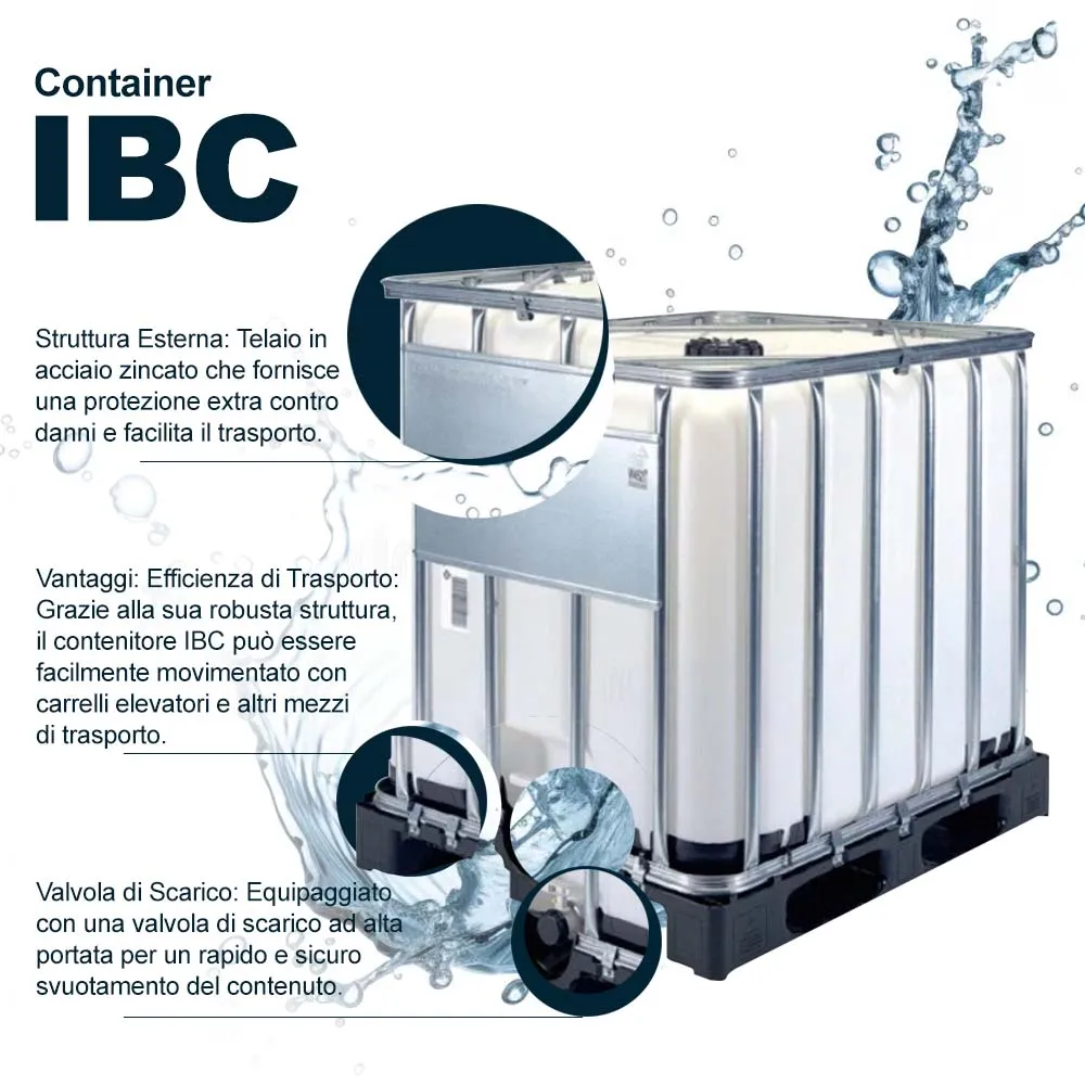 Beikircher Grünland cisterna IBC 1360 kg sciroppo api HDPE