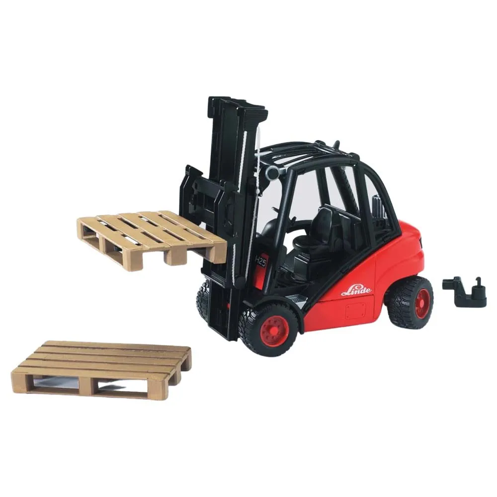 Bruder Linde H30D muletto giocattolo con pallet scala 1:16
