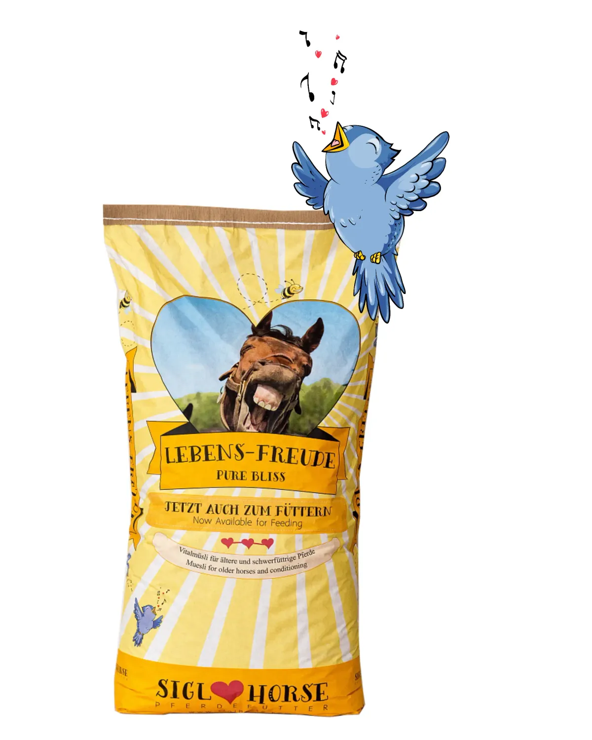 Siglhorse Lebens-Freude muesli cavalli con lievito e lino