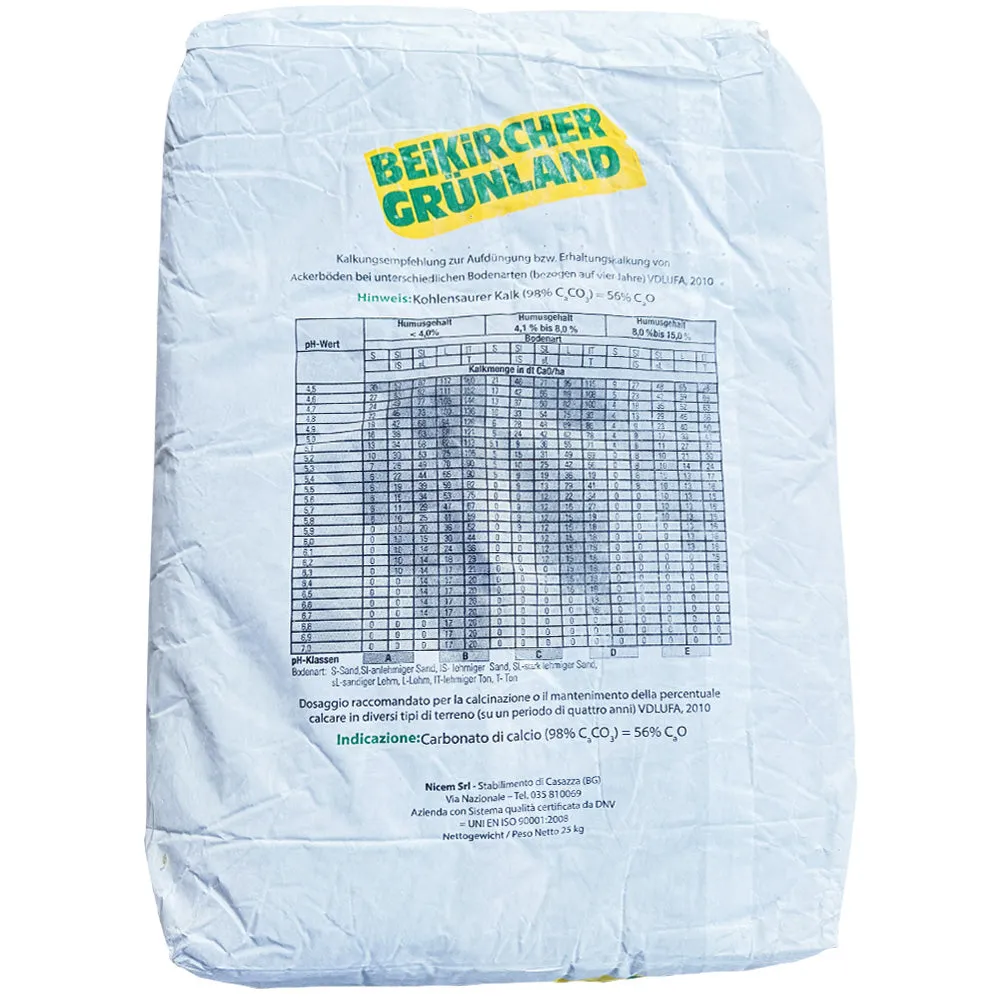 Beikircher carbonato di calcio agricolo correttivo terreno