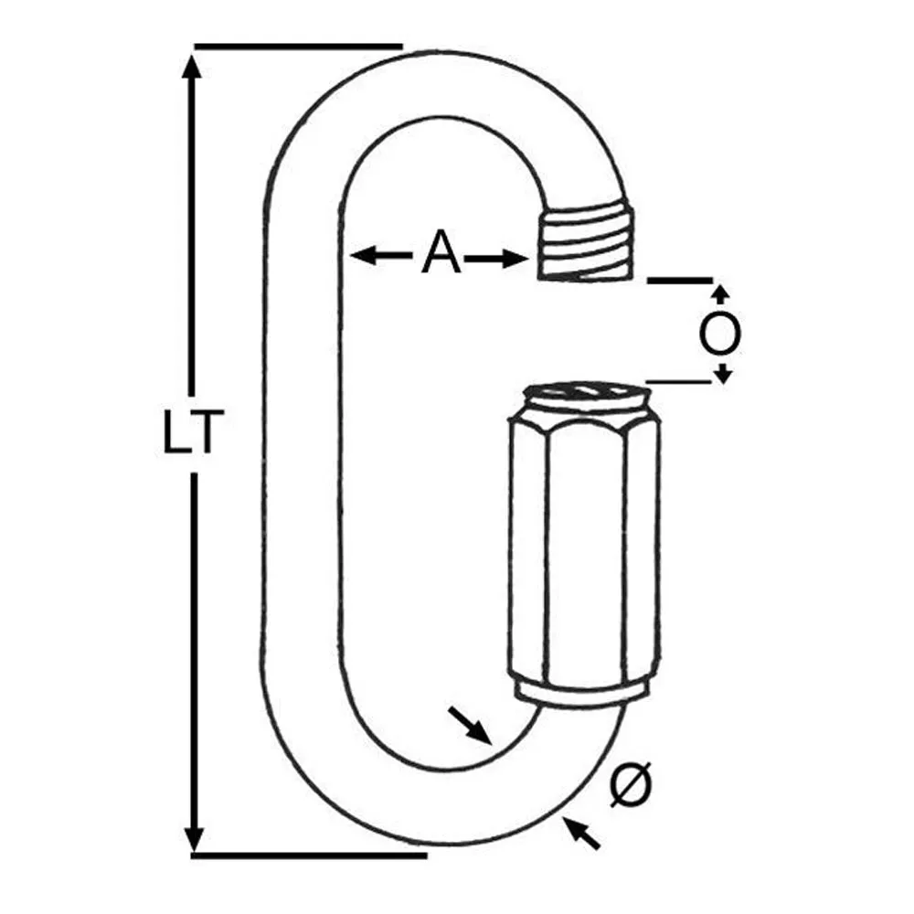 Beikircher maglia rapida zincata 8 mm per catene e recinzioni