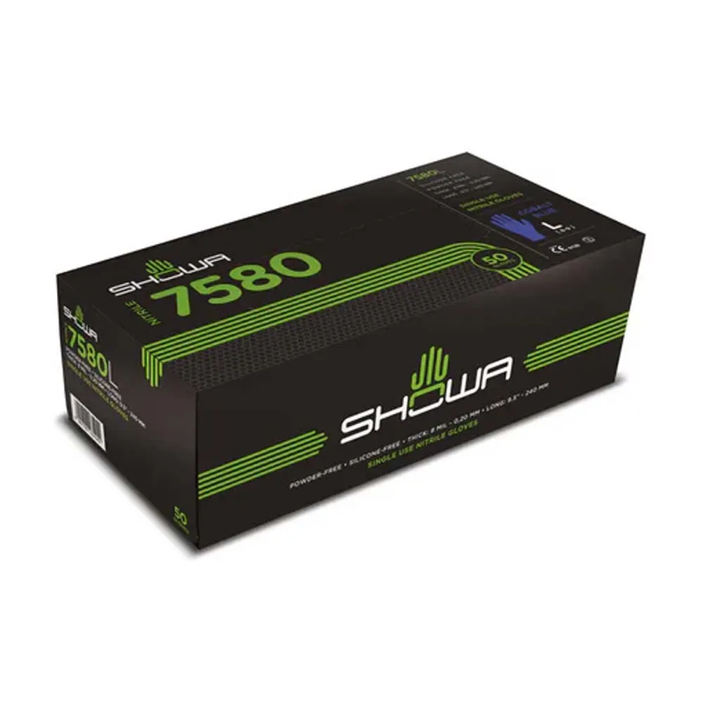 Showa 7580 guanti monouso nitrile spessi 0,20 mm