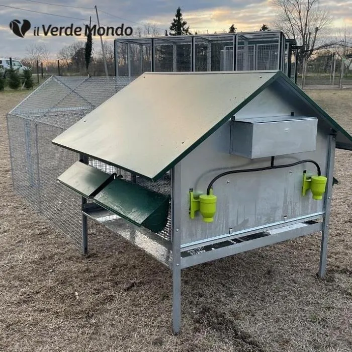 Il Verde Mondo Bantam PLUS pollaio ferro con recinto senza fondo