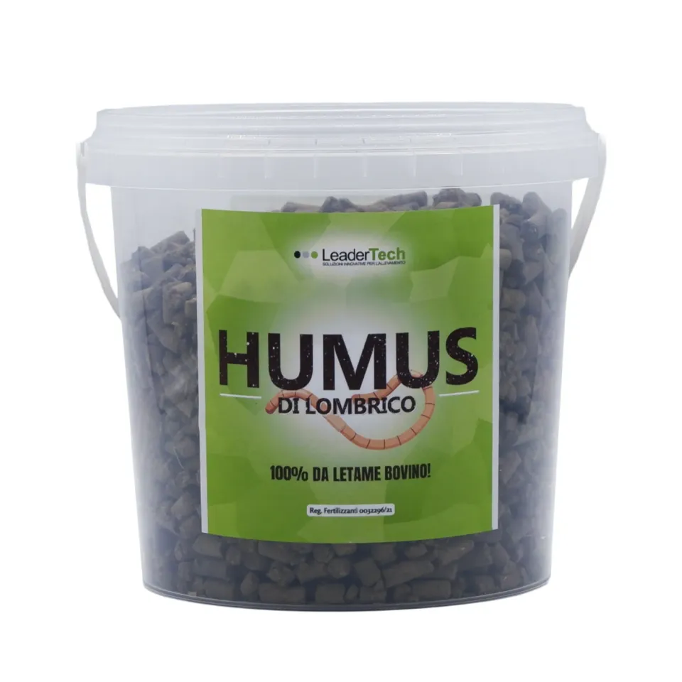 Leadertech Humus di Lombrico Pellet concime 1 kg naturale