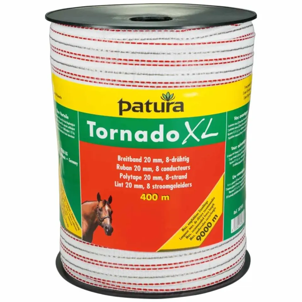 Tornado XL 20mm fettuccia recinto elettrico 200m rame-acciaio