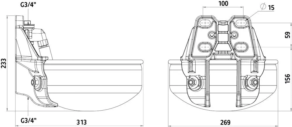Beikircher Grünland E21 abbeveratoio valvola a tubo inox 5 L
