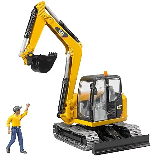 Bruder Cat Mini Escavatore Cingolato con operaio cabina girevole