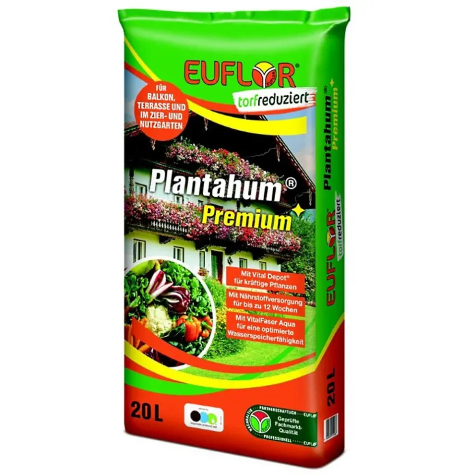 Euflor Plantahum Premium terriccio universale 20 L torba ridotta