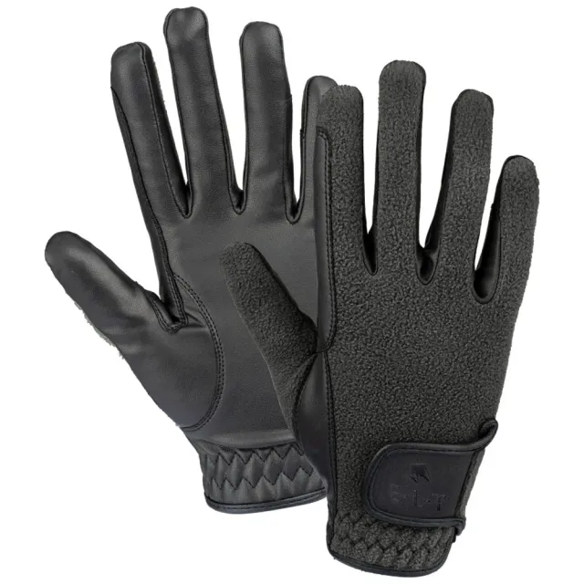 Waldhausen Picot Winter Guanti Equitazione in Pile Neri Caldi