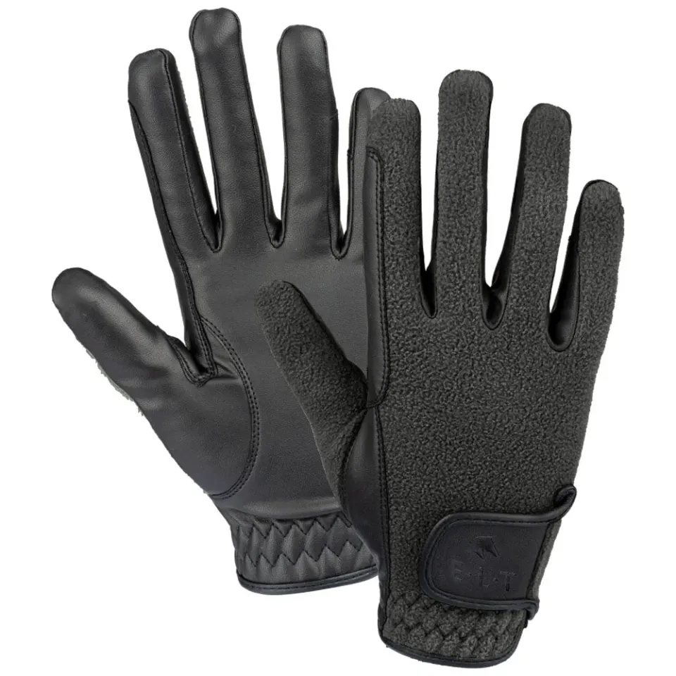 Waldhausen Picot Winter Guanti Equitazione in Pile Neri Caldi