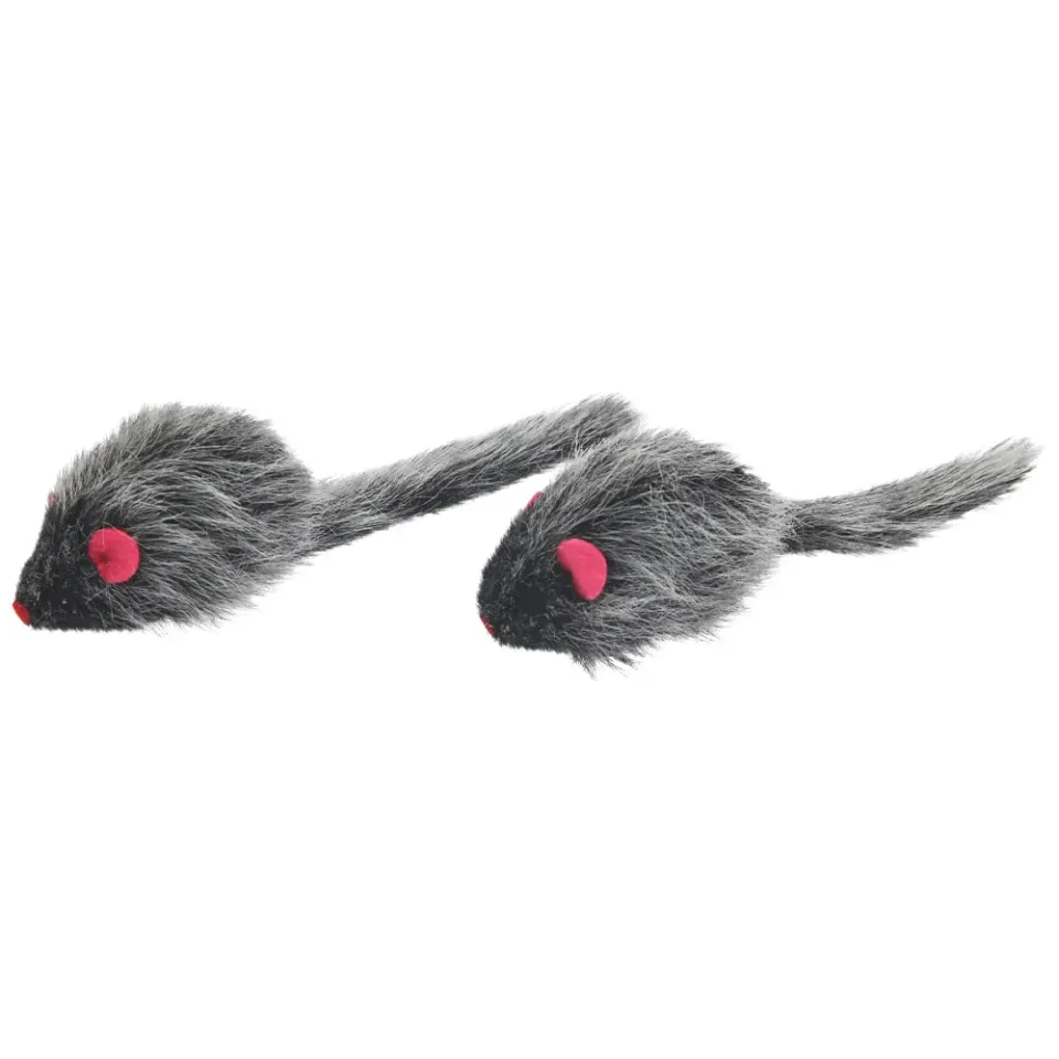 Beikircher topolini pelo lungo giochi gatto 2 pezzi grigi