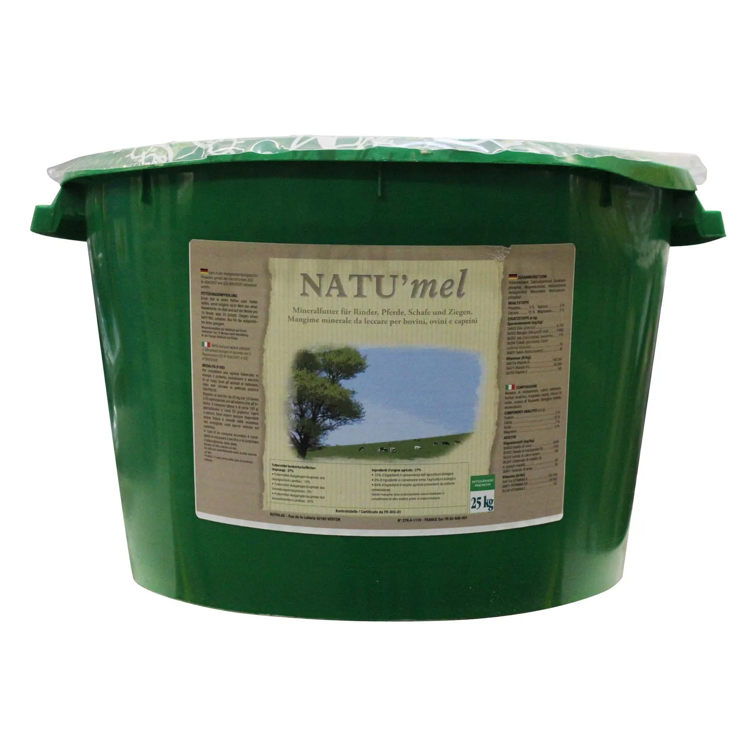 Beikircher Grünland Natu'Mel secchio leccata 25kg senza rame