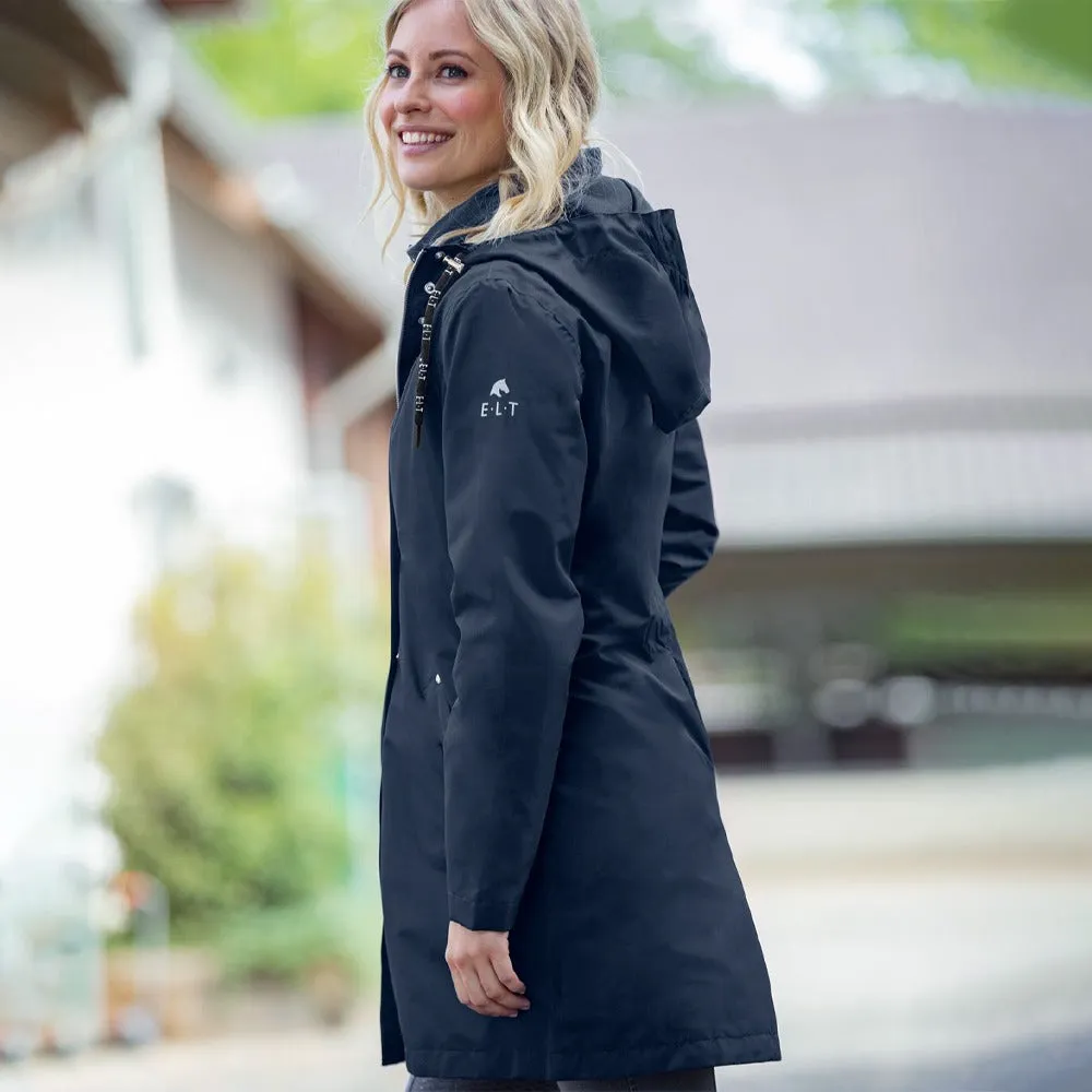 Emilia cerata equitazione blu navy impermeabile XS