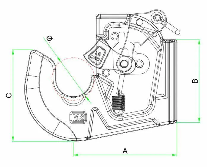 Beikircher Gancio Attacco Rapido Cat 2 Light per Trattore
