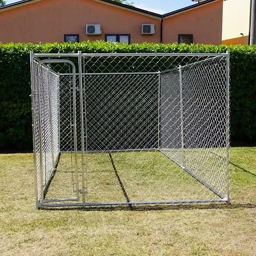 Il Verde Mondo Recinto Cani Esterno 3,96x2,28 m in Acciaio