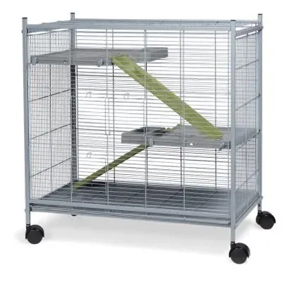 Il Verde Mondo Gabbia Furetti Mod. M con Ruote 70x41 grigia
