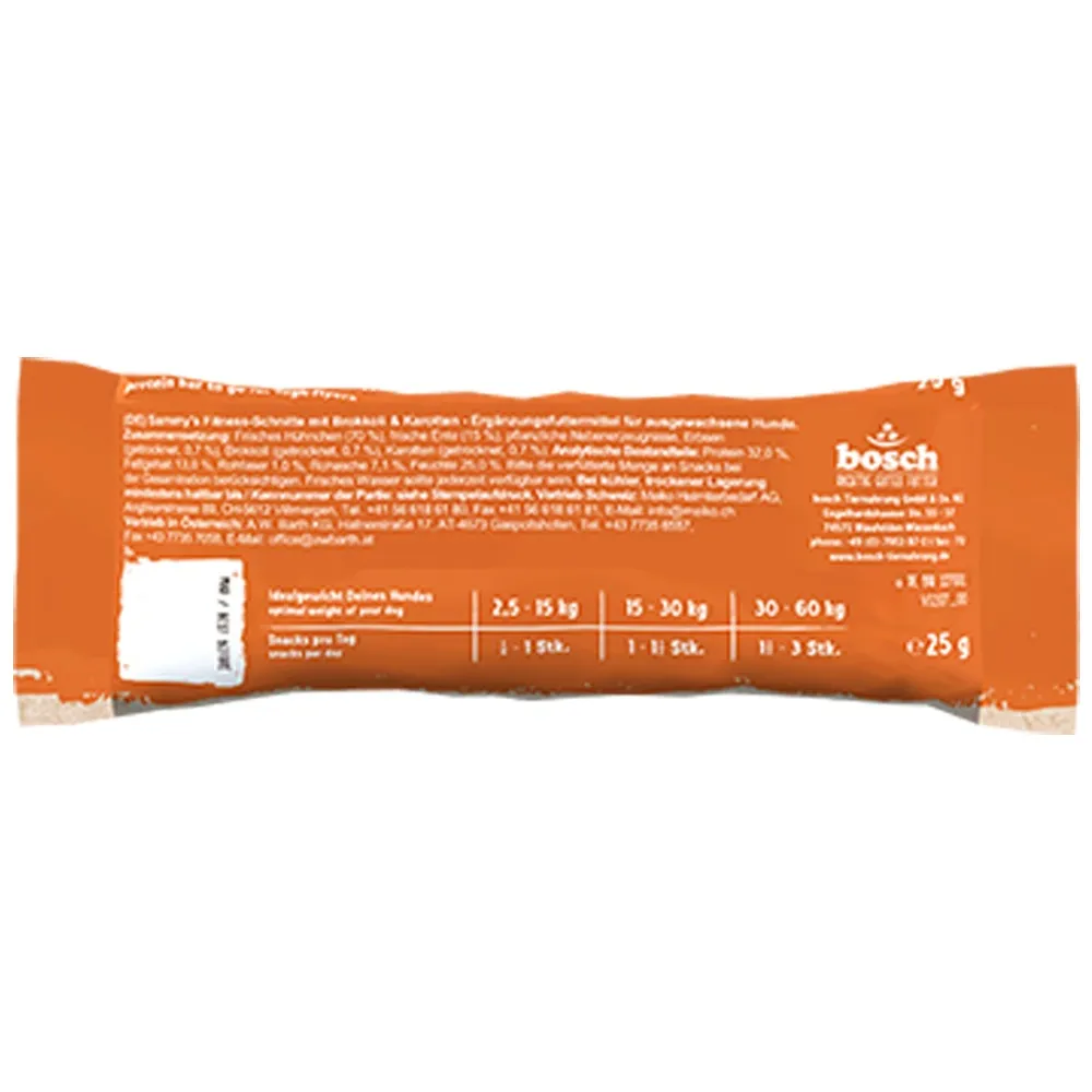 Bosch Sammy's Fitness Slice snack cane pollo anatra broccoli 25 g
