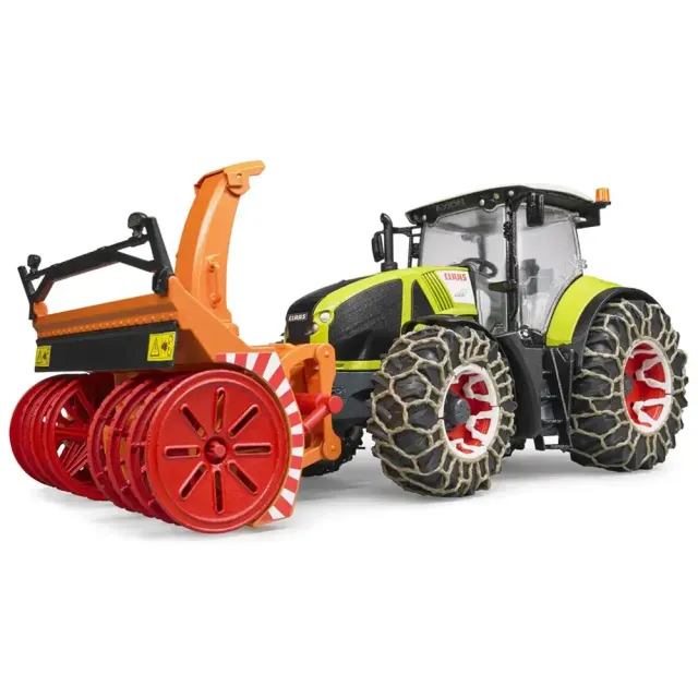 Bruder Claas Axion 950 trattore con fresaneve e catene
