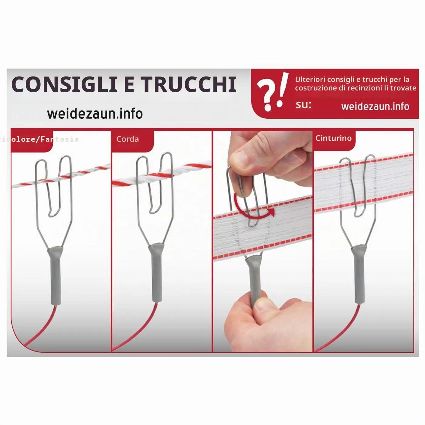 VOSS.farming Cavo Allacciamento Recinto Elettrico 100 cm Cuore-Occhiello