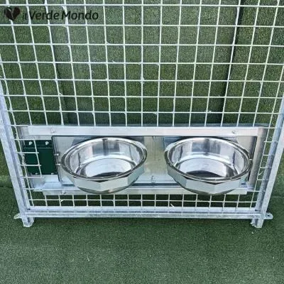 Il Verde Mondo Porta Ciotole Girevole Cani 2 Ciotole Inox