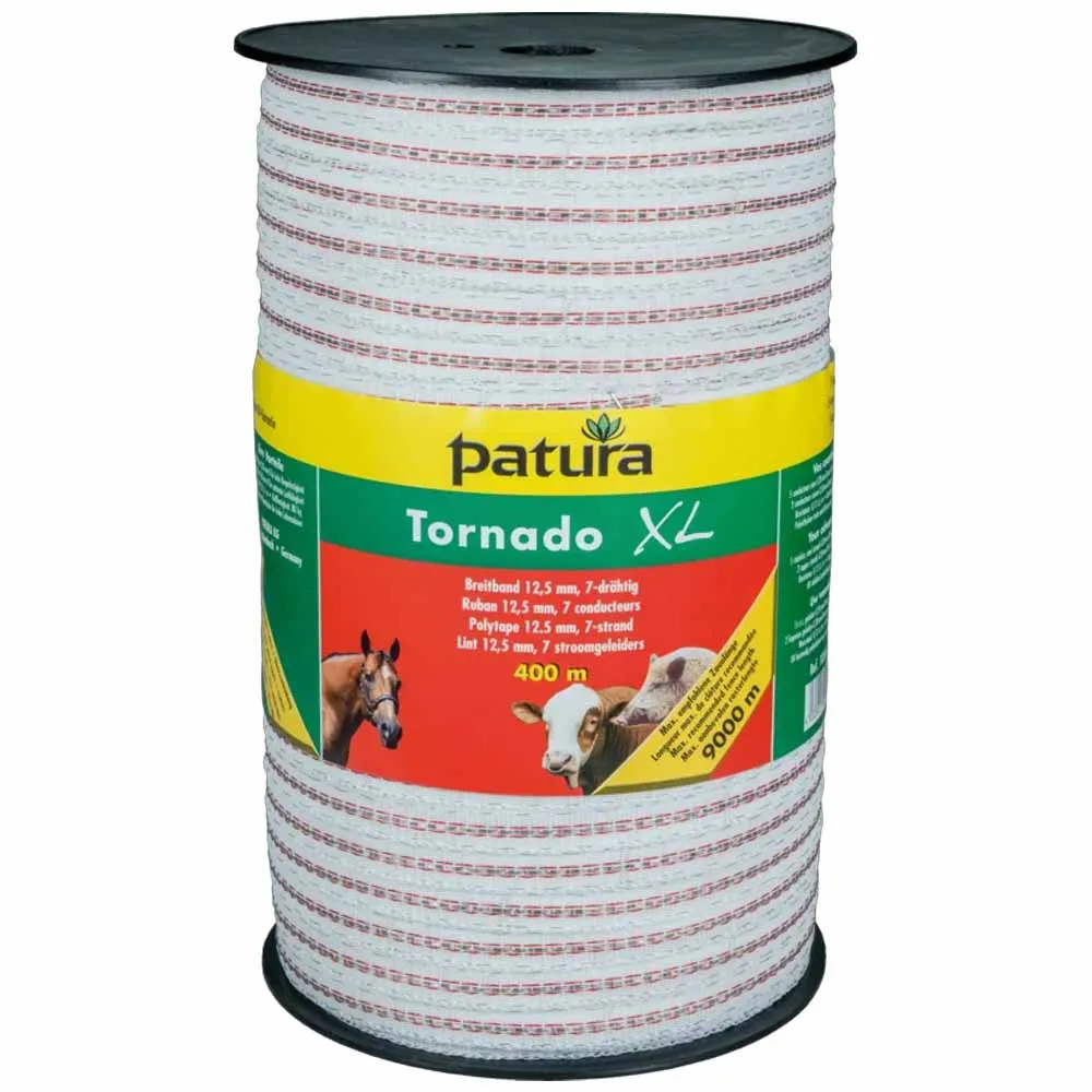 Tornado XL nastro recinzione 12,5 mm 200 m bianco rosso