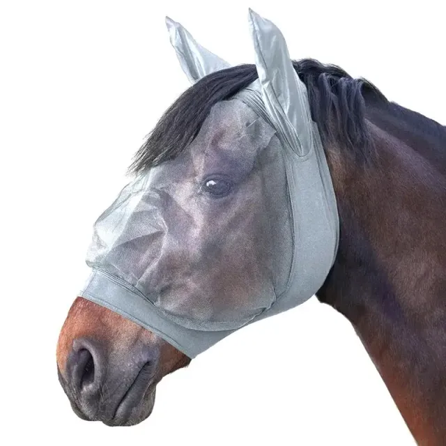 Beikircher Grünland Skinny maschera antimosche cavallo grigia full