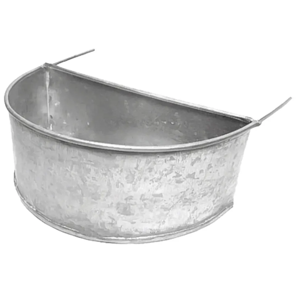 Mangiatoia mezza luna zincata polli uccelli 165mm ganci