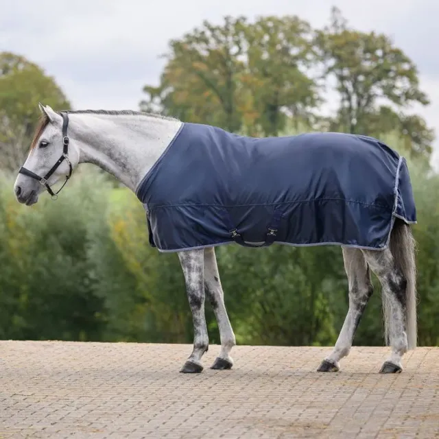 Economic coperta cavallo pioggia impermeabile 135 cm blu