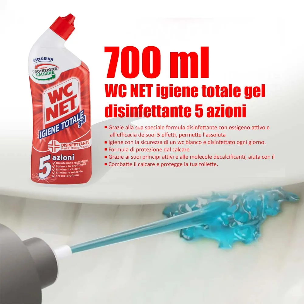 WC Net Total Hygiene gel wc disinfettante 700ml 5 azioni
