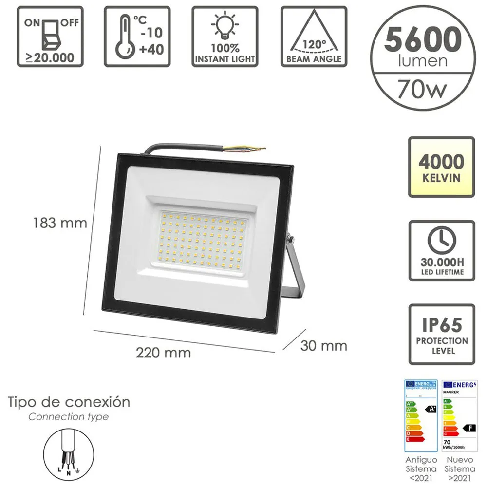 Beikircher Crystal faro LED esterno 70W luce bianca IP65