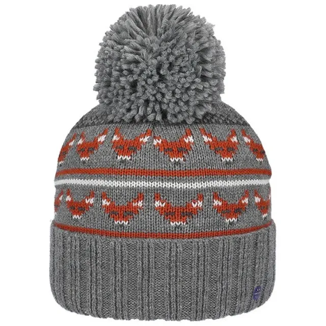 Beikircher Grünland Kids Beanie Fox Pon Pon cappello bimbo grigio caldo