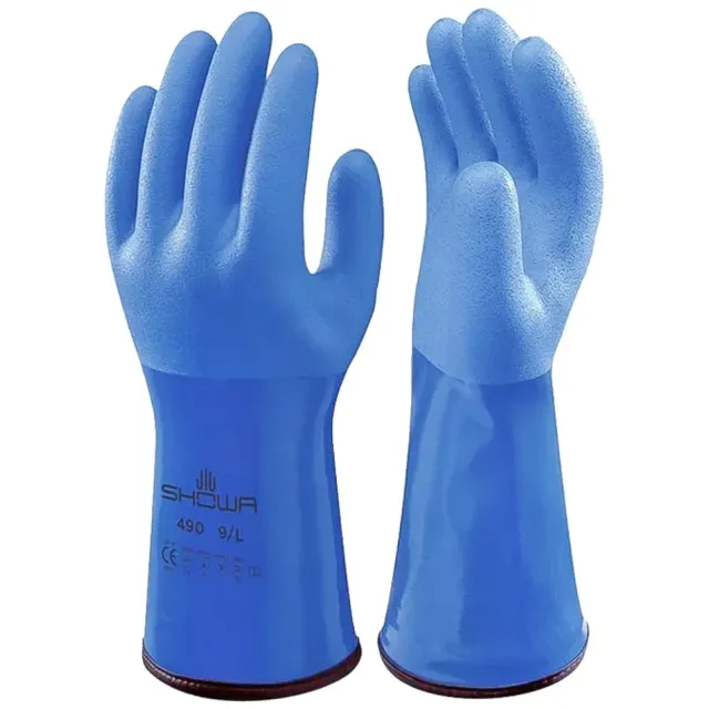 Showa 490 guanti lavoro PVC triplo strato invernali