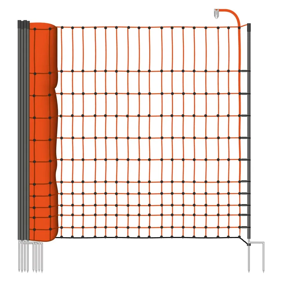 VOSS.farming Classic rete pollame elettrica 25 m 112 cm arancione