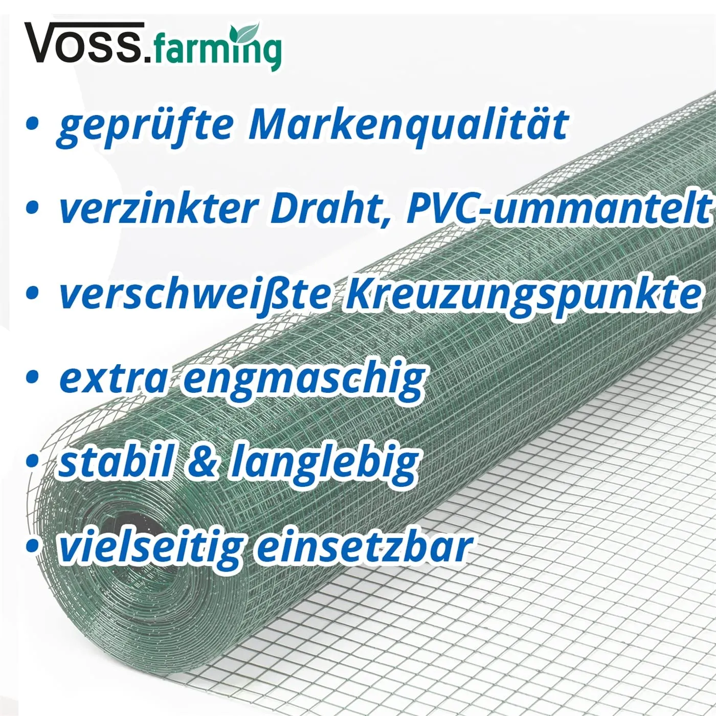 VOSS.farming Rete Metallica Voliera Verde 10 m x 100 cm 12,7 mm