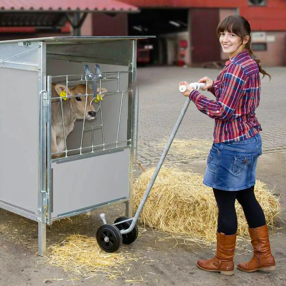 Beikircher Grünland carrello trasporto igloo vitelli acciaio con timone