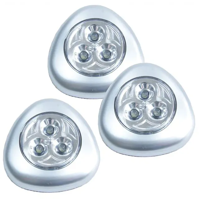 Beikircher Luci LED adesive 10.8 lm set 3 pezzi argento