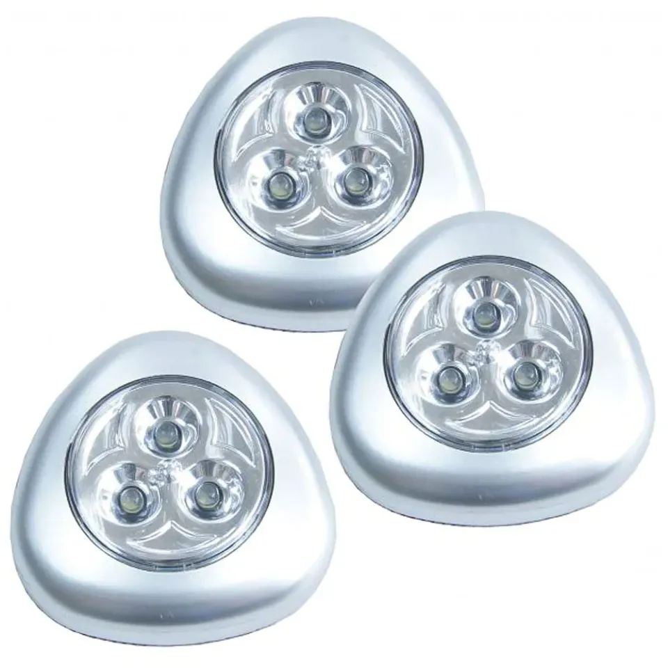 Beikircher Luci LED adesive 10.8 lm set 3 pezzi argento