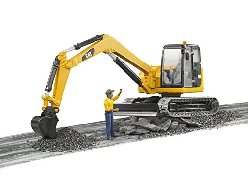 Bruder Cat Mini Escavatore Cingolato con operaio cabina girevole