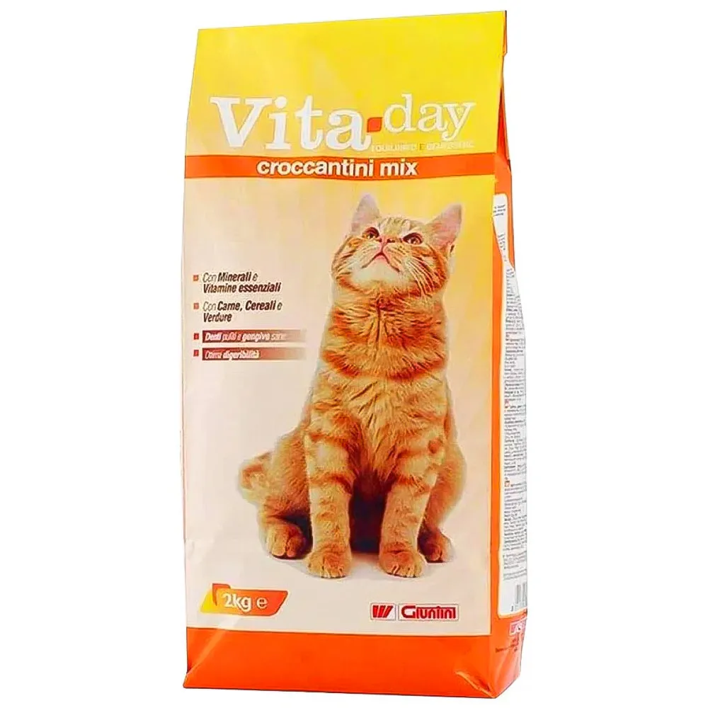 Beikircher Vitaday Croccantini Mix crocchette gatto 2 kg miste