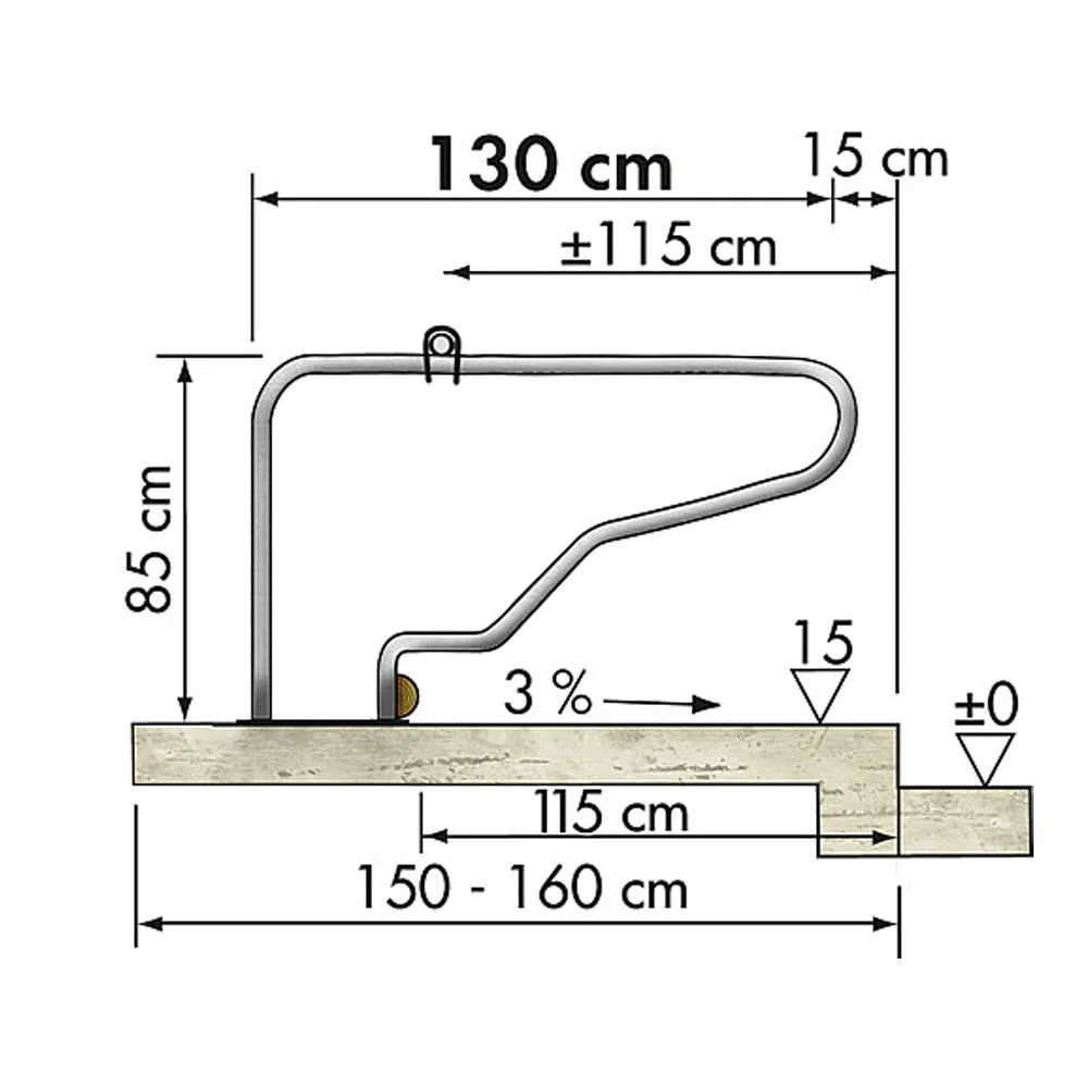 Beikircher Classic Divisorio Cuccetta Stalla 1,5 m Acciaio
