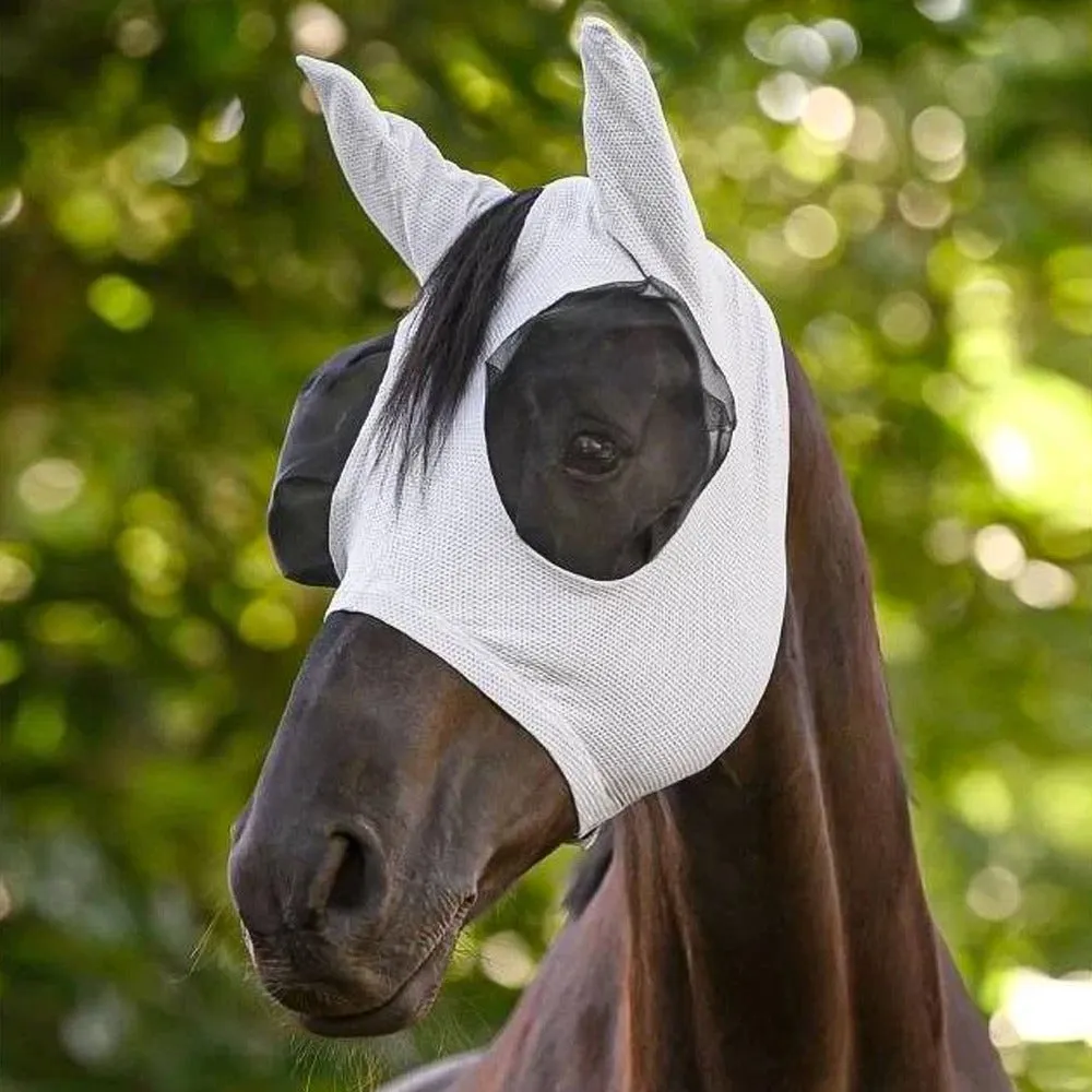Beikircher Puck Breath maschera antimosche cavallo nera Full