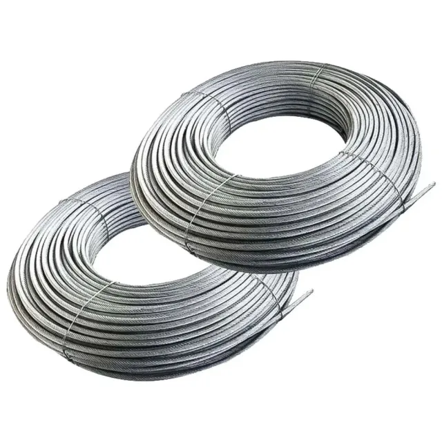 Fune acciaio compattato per verricello 8 mm 1 m