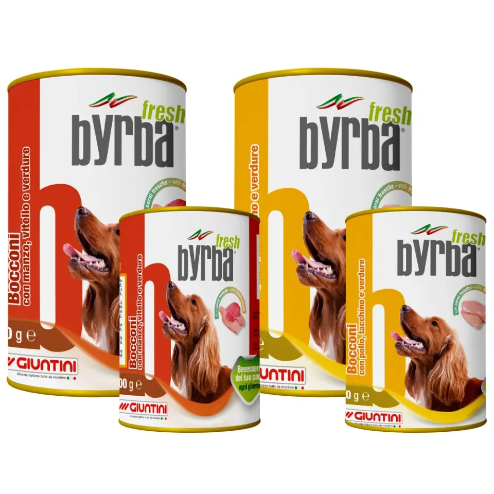 Beikircher Grünland Byrba Fresh Dog Bites cibo umido cani 1250 g pollo
